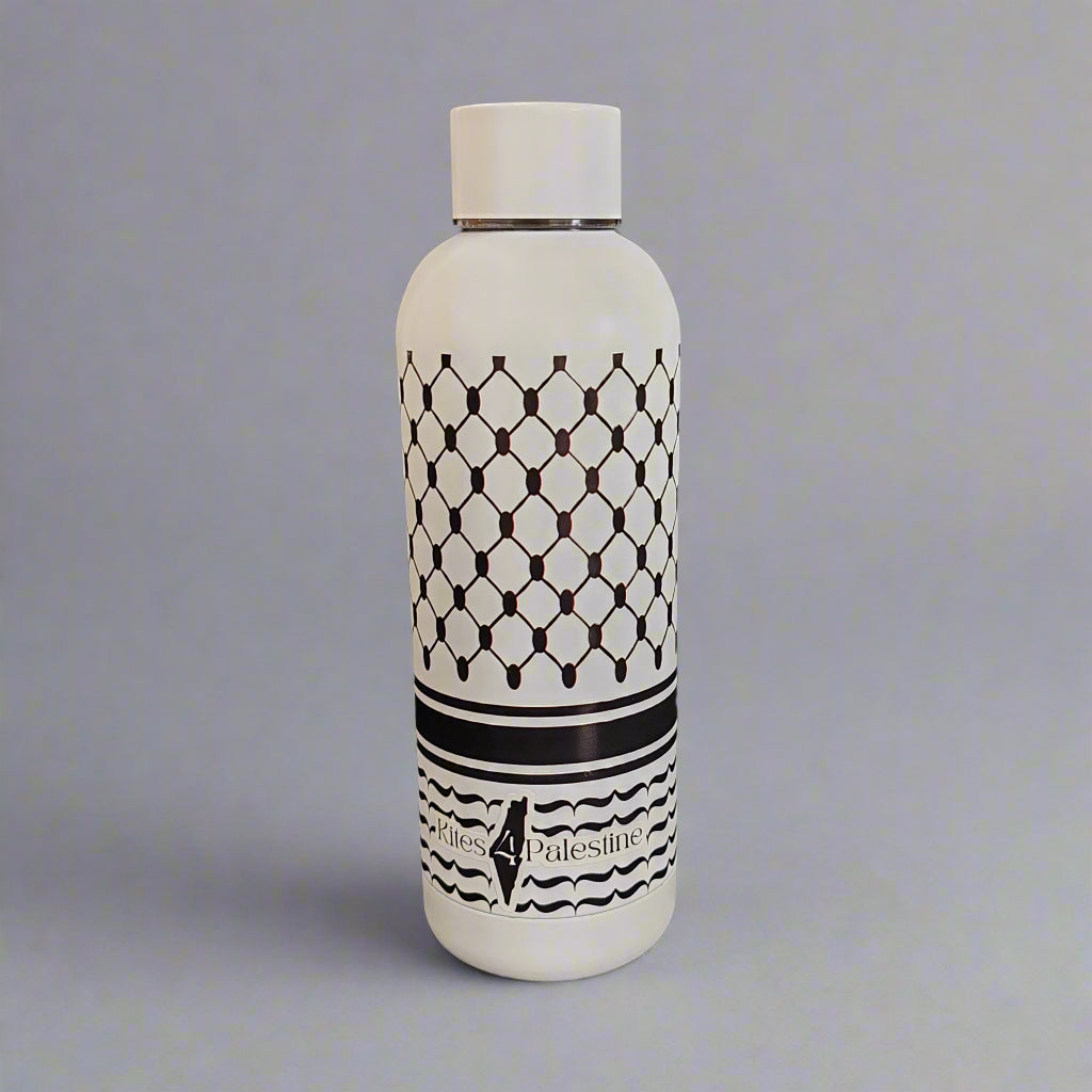 White Keffiyeh Flask Bottle