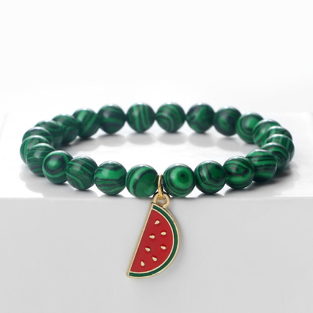 Watermelon Mala Beaded Bracelet
